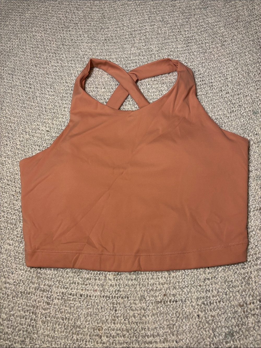 Yelete Active Coral/Rust High-Neck
Crossback Sports Bra